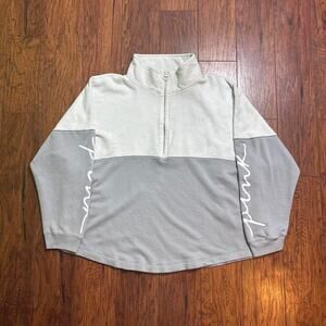 Victoria's secret pink varsity fleece half zip pullover